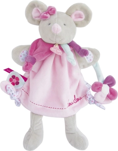 Marionnette en peluche Doudou souris 28 cm