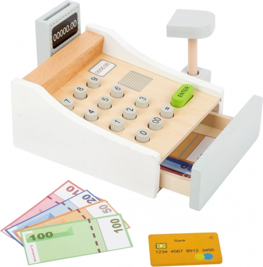 Caisse enregistreuse en bois pour enfants SMALL FOOT blanche