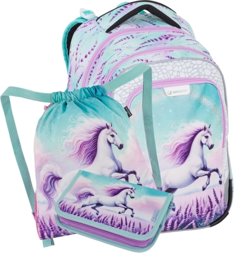 Bagmaster Lumi 26 b – ensemble scolaire pour élèves de CP avec motif cheval