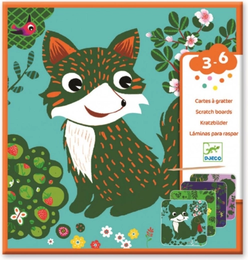 Djeco images à gratter – Amis de la forêt
