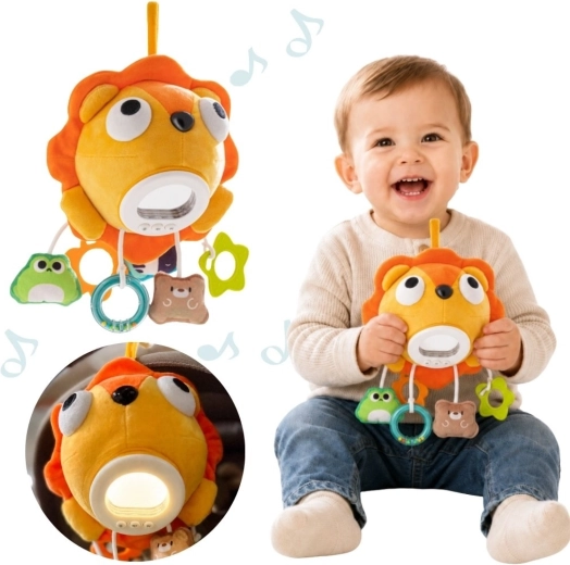 Lion en peluche interactif Woopie avec musique, lumière et suspensions