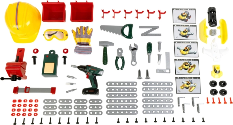 Nombreux accessoires pour construire et « réparer »