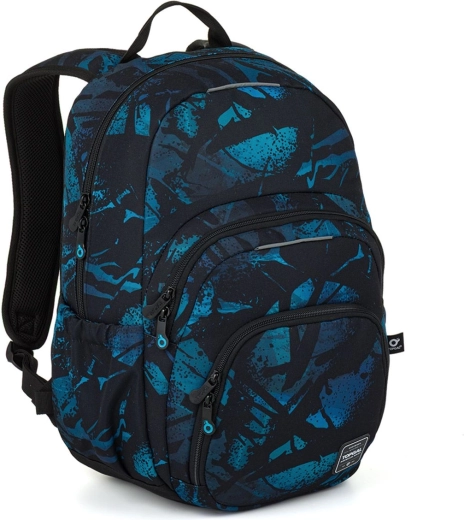 Sac à dos étudiant Topgal Skye bleu abstrait