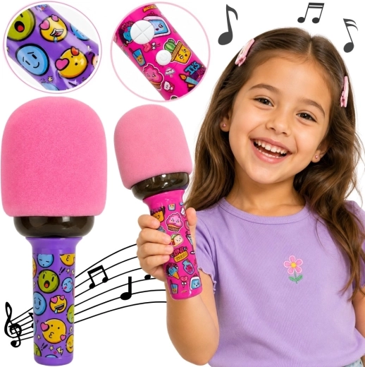 Microphone karaoké sans fil Woopie avec enceinte Bluetooth et éclairage LED pour enfants