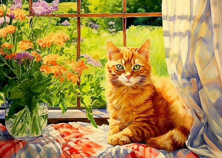 Puzzle Enjoy Chaton dans une cuisine de campagne 1000 pièces
