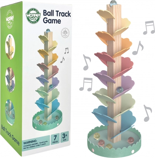 Arbre à billes en bois WOOPIE GREEN – culbuto musical arc-en-ciel Montessori
