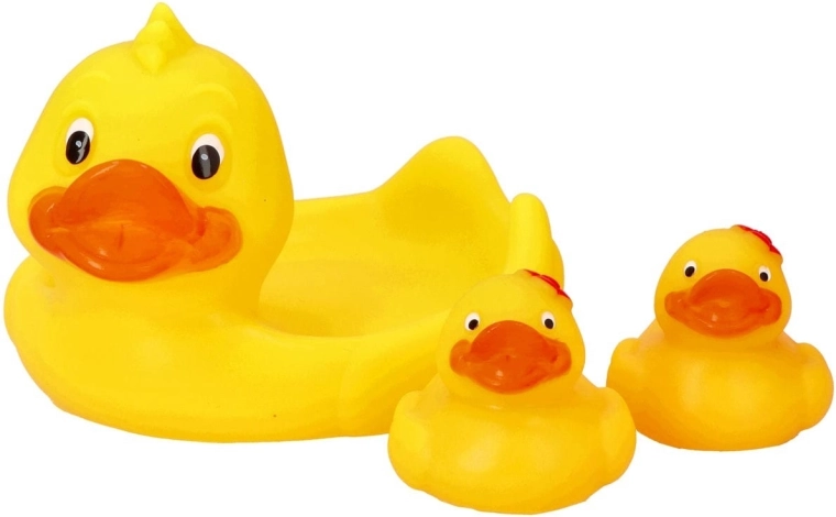 Jouet de bain et porte-savon Moms Care, petits canards - 3 pièces