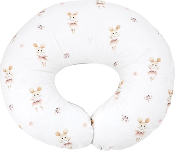 Petit coussin d’allaitement Eko Velvet Ballerina Mouse 60 × 60 cm