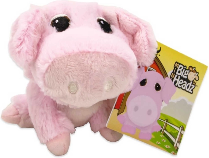 Cochon en peluche Big Headz 11 cm - 1 pièce