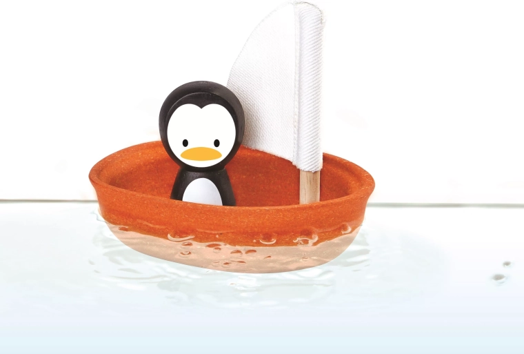 PlanToys voilier avec pingouin