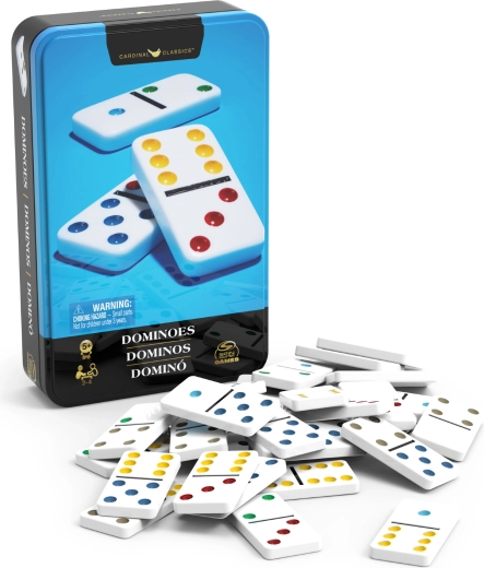 Domino Spin Master dans une boîte en fer-blanc