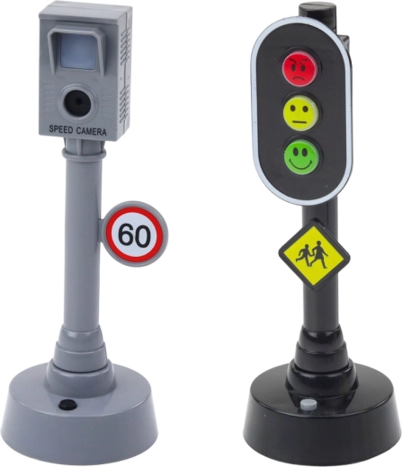 Feu tricolore avec lumières et sons pour un jeu réaliste