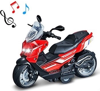 Scooter en métal 1:12 avec son et lumière