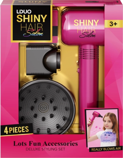 Set de coiffure avec sèche-cheveux sonore, 4 pièces