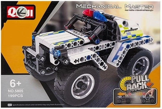Jeu de construction voiture de police blanche - 1 pièce