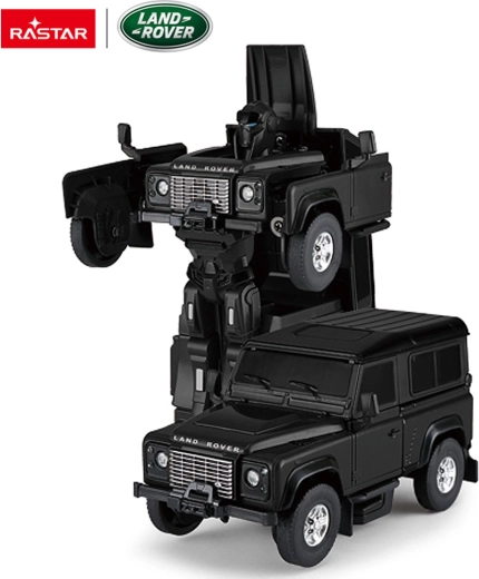 Voiture métallique et robot 2 en 1 Land Rover Defender Rastar 1:32 noir - 1 pièce