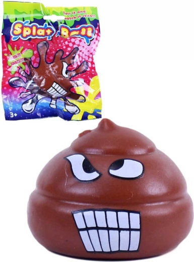 Balle à presser collante caca – bombe à eau 6 cm - 1 pièce