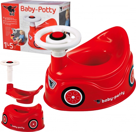 Pot de nuit pour enfants en forme de voiture BIG New Bobby Car avec volant et klaxon
