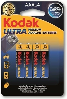 Piles alcalines Kodak Ultra Premium AAA 1,5 V, lot de 4