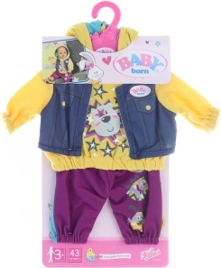 BABY born tenue avec sweat à capuche pour poupées 43 cm