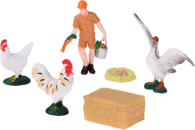 Oiseaux et accessoires pour les scènes de ferme