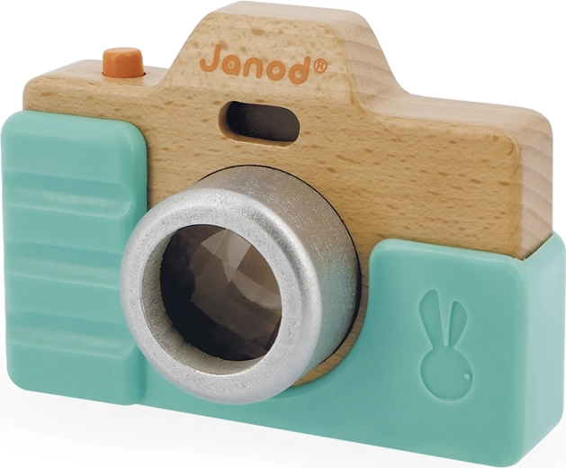 Appareil photo en bois Janod pour enfants avec effets sonores et lumineux