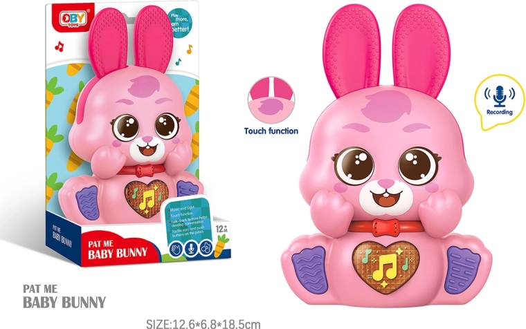 Lapin interactif répétiteur avec effets lumineux et sonores 12 cm