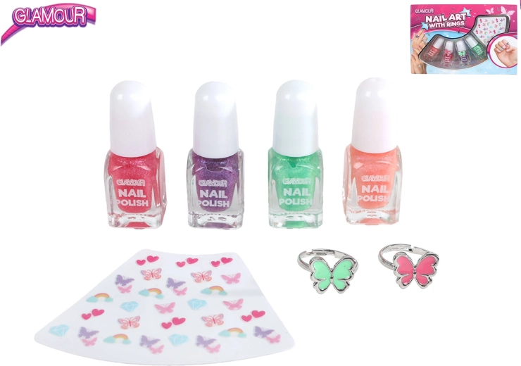 Coffret beauté Glamour pour les ongles en boîte