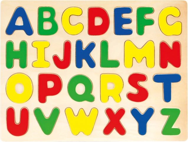 Puzzle en bois encastrable alphabet pour enfants Bino