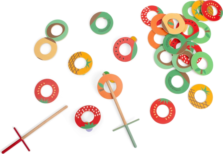 Disques de fruits colorés