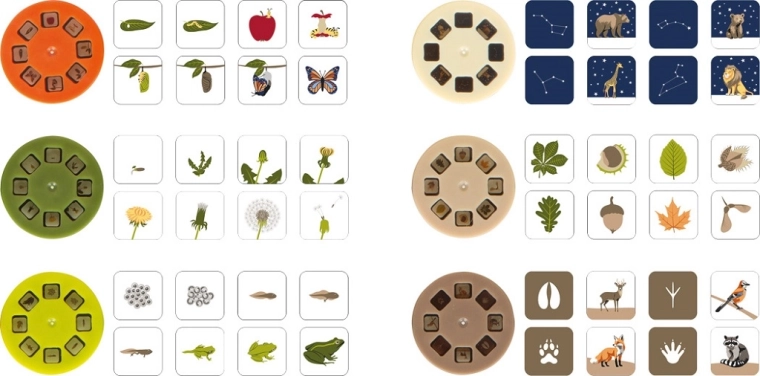 Six disques éducatifs interchangeables
