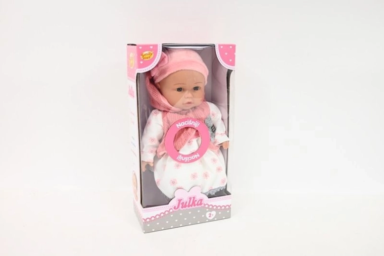 SmilyPlay Poupée bébé Julka 32 cm parle tchèque et anglais
