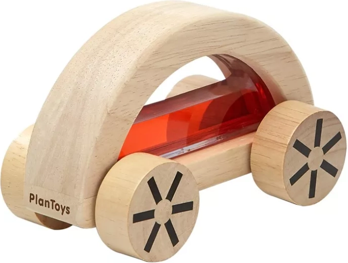PlanToys voiture en bois avec eau rouge