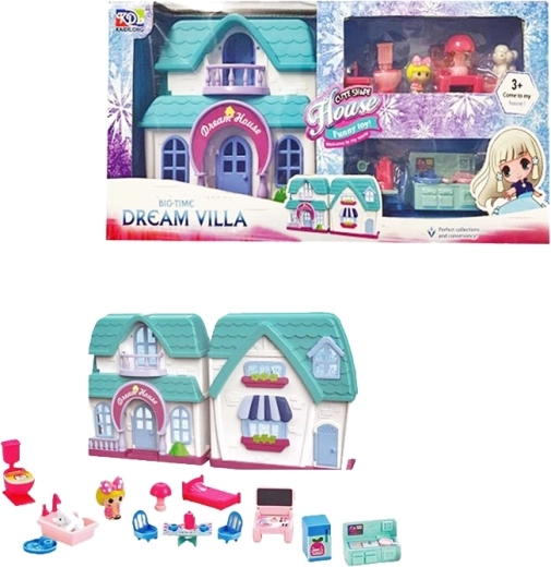 villa urbaine avec accessoires – maison de poupée pliable