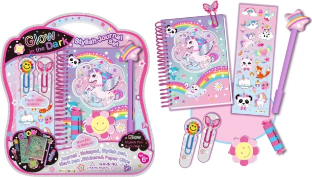 Journal stylé phosphorescent pour enfants