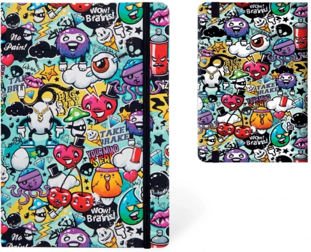 Carnet A5 à couverture rigide, design graffiti