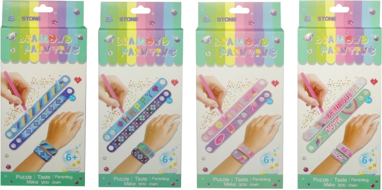 Kit créatif pour fabriquer des bracelets avec diamants colorés
