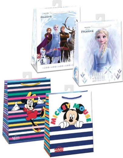 Sac cadeau en papier Argus Frozen 2 / Minnie / Mickey 23 × 32 cm - 1 pièce
