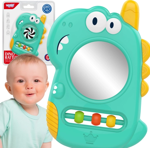 WOOPIE hochet de dentition sensoriel pour enfants avec miroir Dino