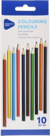 Crayons de couleur en bois 10 pcs