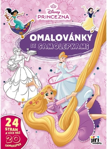 Cahier de coloriage A4 avec autocollants Disney Princesses
