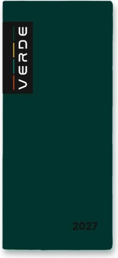 Agenda hebdomadaire Verde 2027 vert dans une housse en PVC