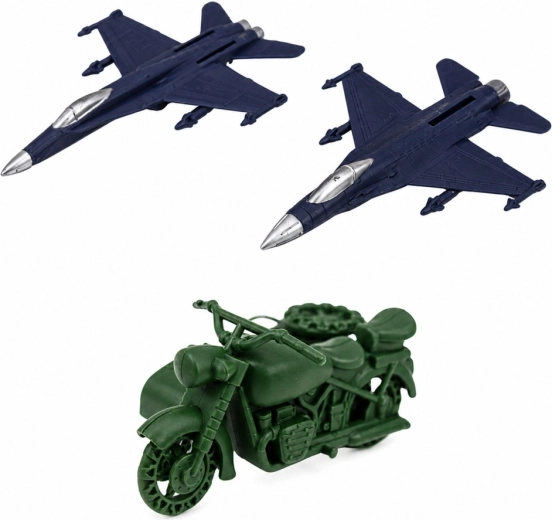 Avions et moto pour l’action au sol et dans les airs