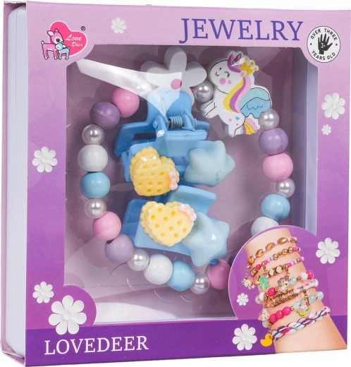 ensemble de bijoux pour enfants licorne fleur blanche