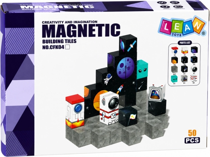 50 cubes magnétiques pour constructions 3D
