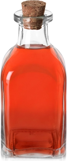 Bouteille en verre avec bouchon en liège 110 ml