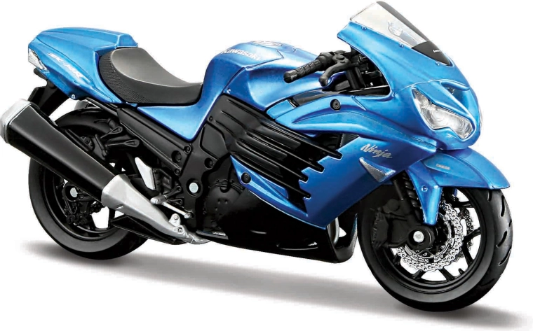 Moto Maisto Kawasaki Ninja ZX-14R bleue 1:18