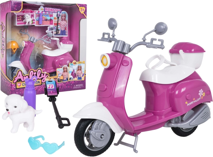 Scooter pour poupées avec accessoires