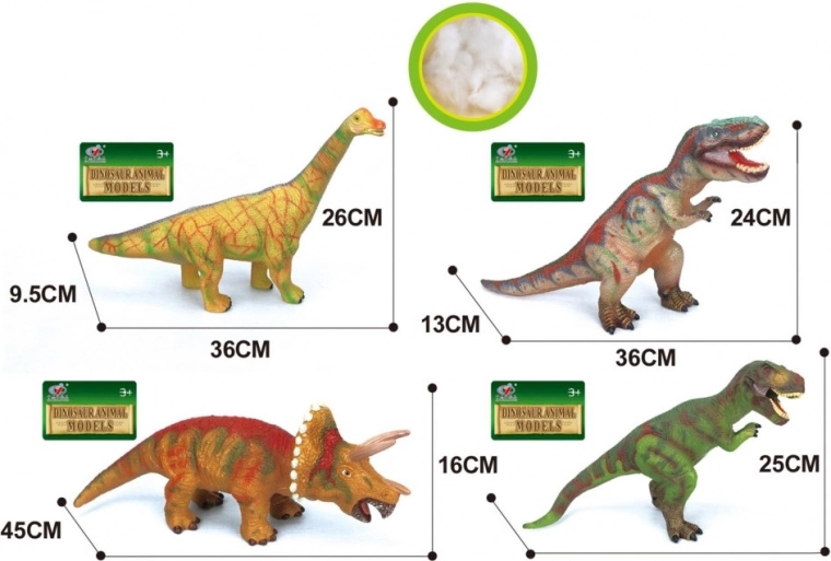 Dinosaure interactif 36 cm - 4 types
