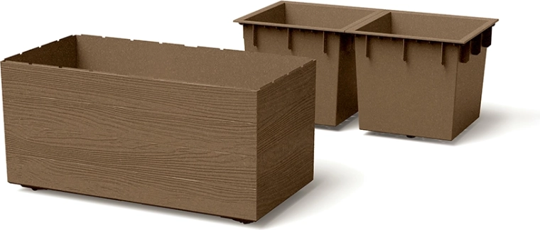 Deux compartiments séparés avec inserts intégrés